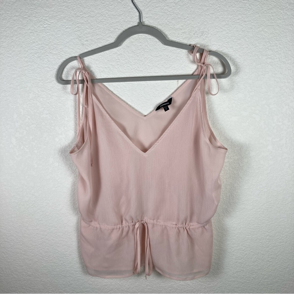 Express Women SZ M blush spaghetti straps v- neck, adjustable shoulder and waist
